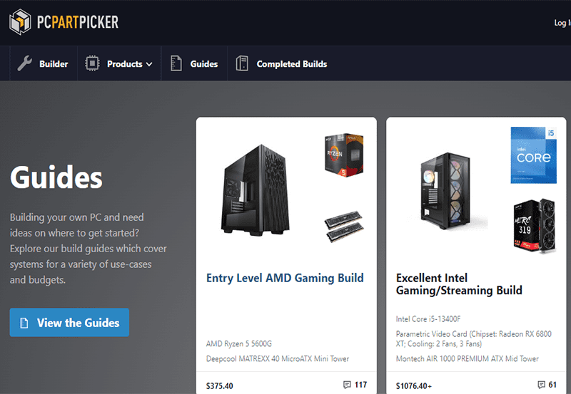 Best PC Part Picker Websites