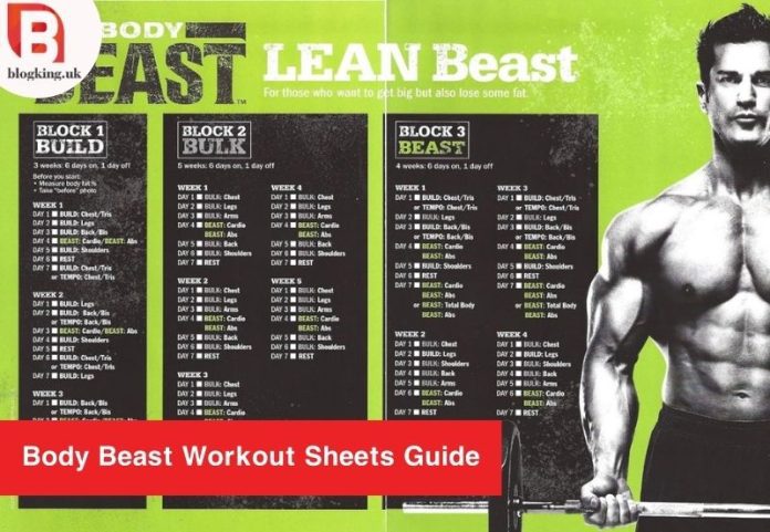 Body Beast Workout Sheets