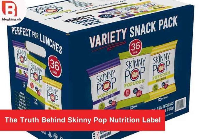 Skinny Pop Nutrition Label