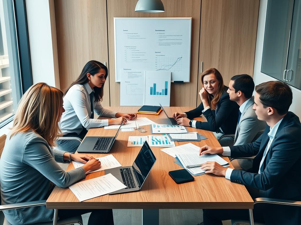 Business team evaluating SEO agency proposals