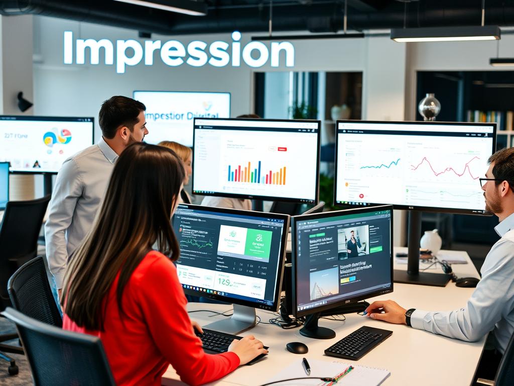 Impression Digital team working on digital marketing strategies as one of the Top 20 Digital Marketing Companies in the UK