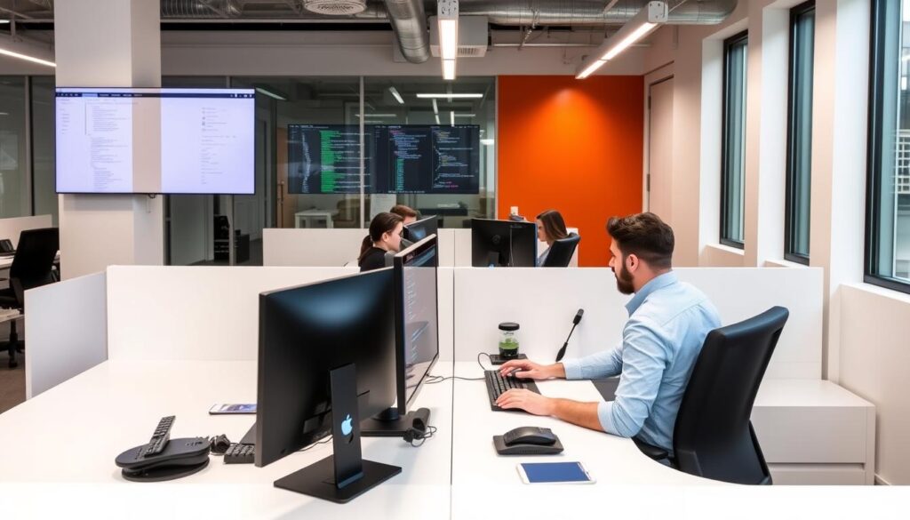 SALT.agency's Leeds office with technical SEO specialists at work