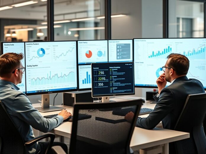 SEO experts analyzing performance data for top SEO companies in the UK