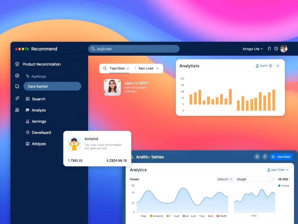 Algolia Recommend interface showing AI-powered product recommendations