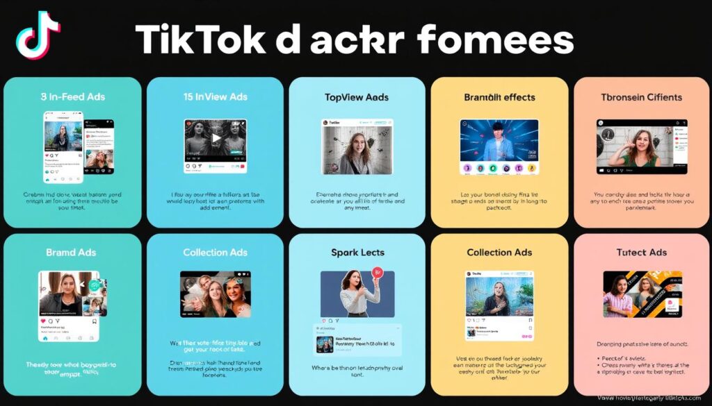 Different types of TikTok ad formats used by Manchester marketing experts