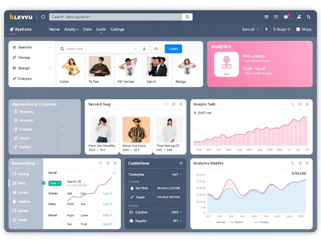 Klevu AI recommendation and search platform interface