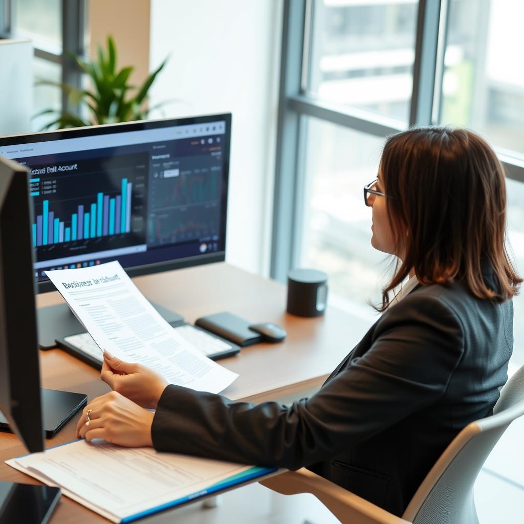 Limited company director reviewing business bank accounts with lowest fees UK 2025