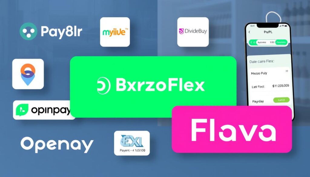 Multiple BNPL provider logos and payment options for UK shoppers