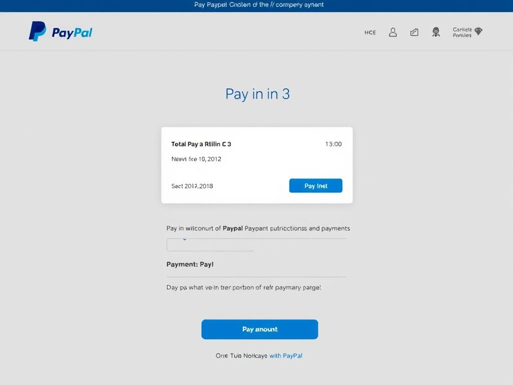 PayPal Pay in 3 option at checkout on a UK website