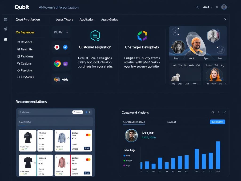 Qubit by Coveo showing AI-powered personalization features