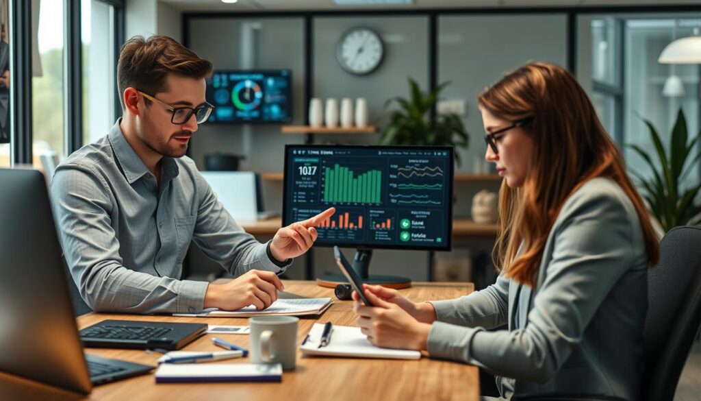 UK professionals using productivity tools in hybrid work environments