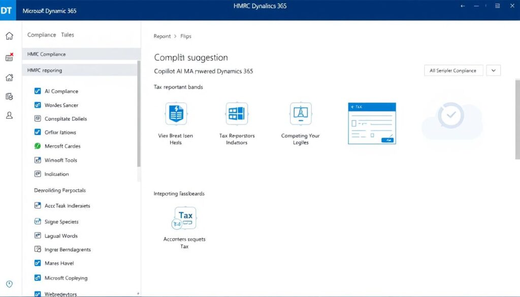 Microsoft Dynamics 365 with Copilot AI assisting with HMRC compliance