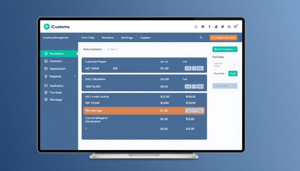 iCustoms inventory management interface showing Brexit customs tools